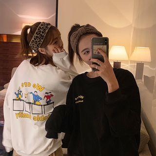 Printed Back Long-sleeve Hoodie