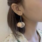 Copper Disc Fringed Earring Gold & Silver - One Size
