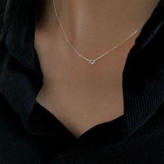 Knot Necklace Xl1499 - Silver - One Size