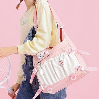 Set: Drawstring Tote Bag + Bag Charm + Badge