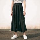 Midi Chiffon Skirt Black - One Size