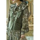 Embroidered Button-up Vest
