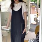 Strappy Straight Leg Jumpsuit Black - One Size