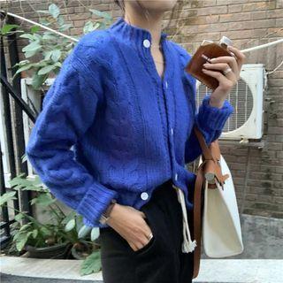 Mock-neck Cropped Cardigan