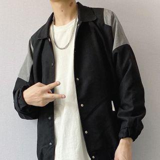 Colored Panel Baseball Jacket