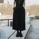 Twisted Maxi Straight-fit Skirt