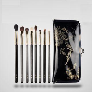 Makeup Brush Set (8 Pcs + Bag) As Shown In Figure - 8 Pcs + Bag