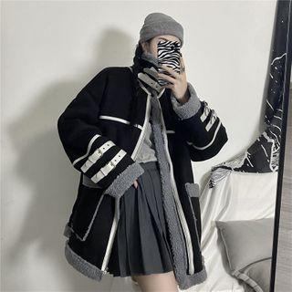 Fleece-lined Stand Collar Jacket