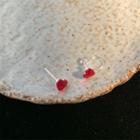 Glass Heart Earring 1 Pair - As Shown In Figure - One Size