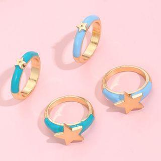 Set Of 4: Star Ring