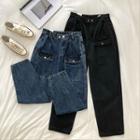 Double-pocket High-waist Harem Jeans