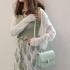 Plain Cropped Sheer Cardigan
