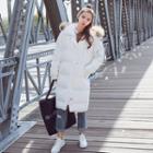 Padded Hooded Zip-up Long Coat