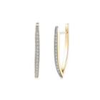 Romantic Plated Champagne Gold Single Earrings With Cubic Zircon Champagne - One Size