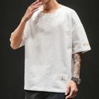 Banana Embroidered Elbow-sleeve T-shirt