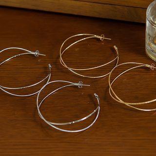 Layered Open Hoop Earrings