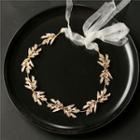 Wedding Rhinestone Branches Headpiece Gold & White - One Size