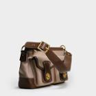 Two-tone Shoulder Bag Almond - One Size