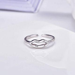 925 Sterling Silver Lips Open Ring As Shown In Figure - One Size