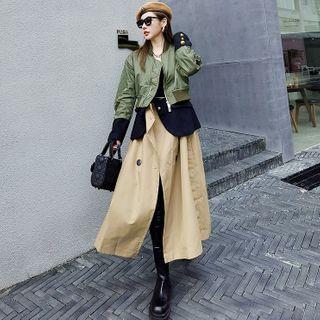 Mock Two-piece Midi Coat