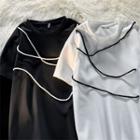 Short-sleeve Contrast String T-shirt