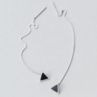 925 Sterling Silver Triangle Threader Earring