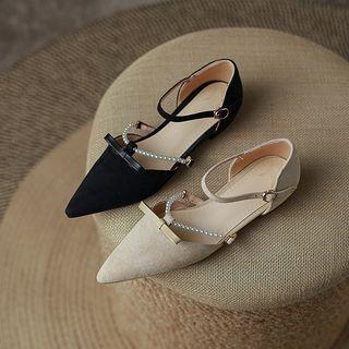 Pointy-toe Beaded Sandals