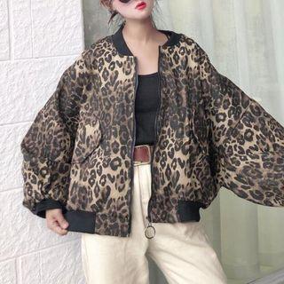 Leopard Zip Jacket Leopard - One Size