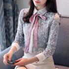 Bow-accent Lace Shirt