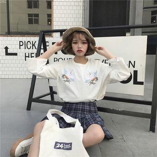 Embroidered Long Bell Sleeve T-shirt