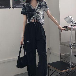 Short-sleeve Top / Harem Cargo Pants