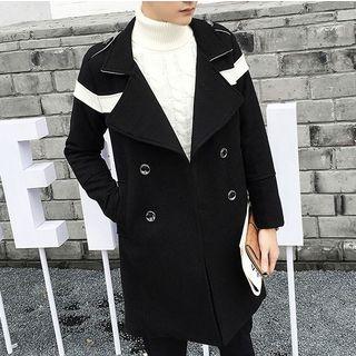 Two Tone Double-breasted Coat