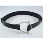 Hoop & Bar Faux Leather Belt Black - One Size