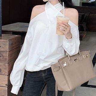 Halter Pullover White - One Size