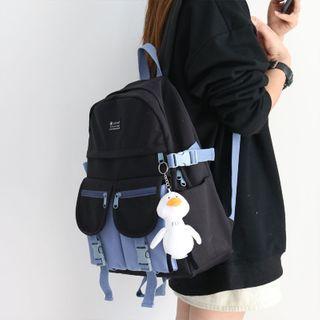 Lettering Nylon Backpack / Charm / Set