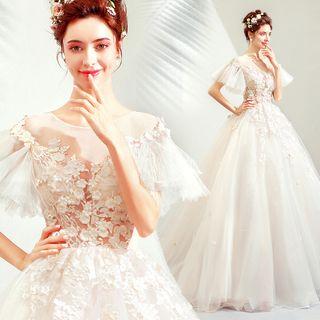 Flower Embellished Ball Gown