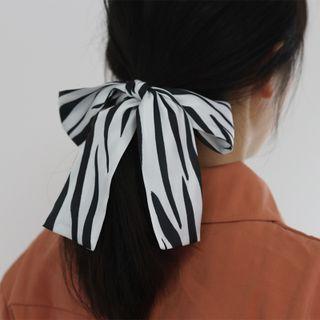 Striped Hair Tie Black & White - One Size