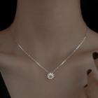 Flower Pendant Sterling Silver Necklace 1pc - Silver - One Size