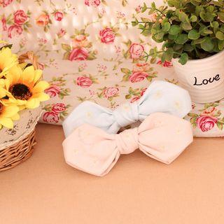 Embroidered Bow Hair Clip