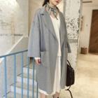 Loose-fit Open-front Long Jacket