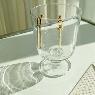 Interlock Drop Earrings Gold - One Size