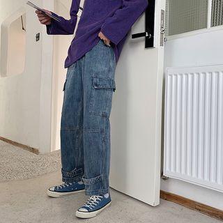 Wide-leg Cargo Jeans