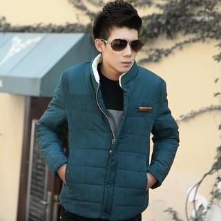 Stand-collar Padded Zip Jacket