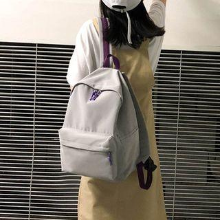 Contrast Color Strap Nylon Backpack