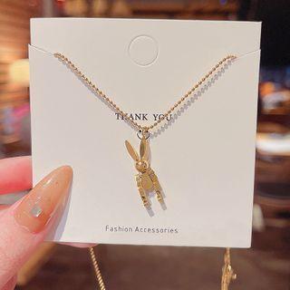 Rabbit Necklace X534 - Gold - One