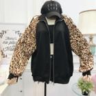 Lightweight Cutout-shoulder Leopard-print Jacket