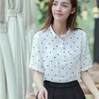 Polka Dot Short-sleeve Blouse