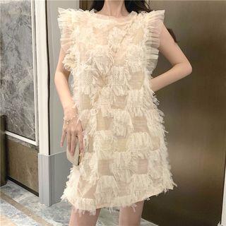 Fringed A-line Sleeveless Dress