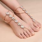 Jeweled Loop Toe Anklet