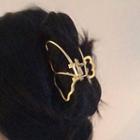 Metal Butterfly Hair Clip Gold - 1370a#
